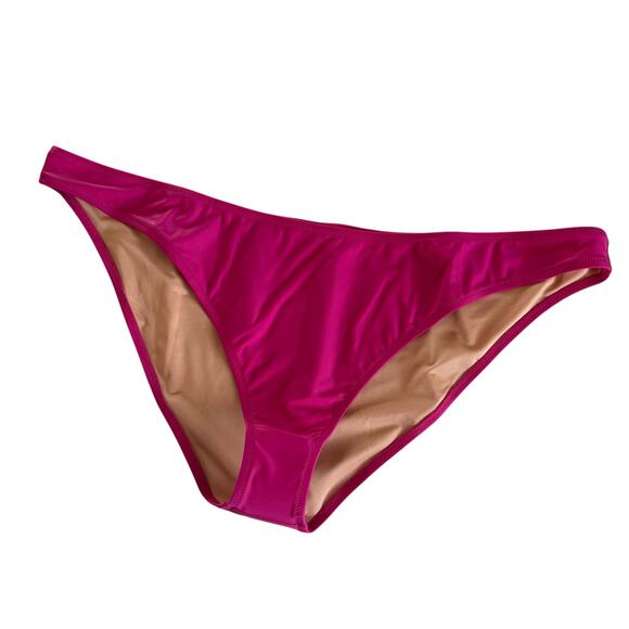 J.Crew Fuchsia Pink Stretch Bikini Hipster Bottoms Women’s Swimwear Size 3X - Picture 1 of 7